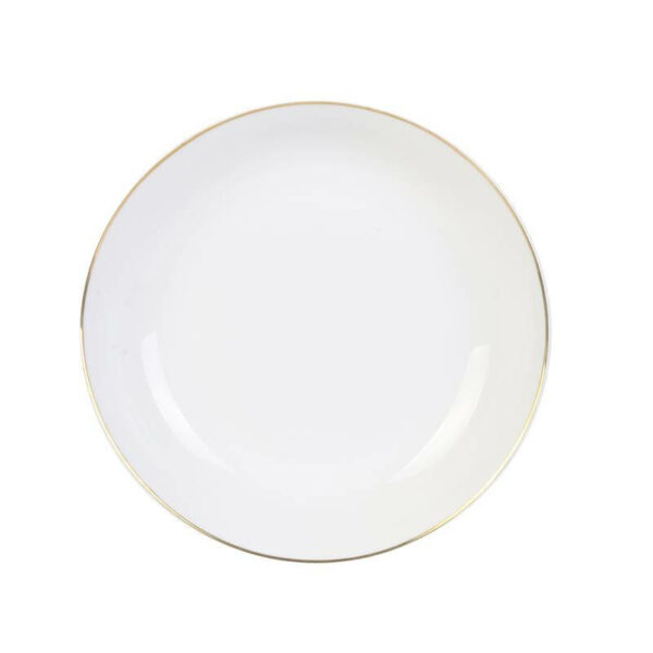 Assiette creuse liseré doré 21cm