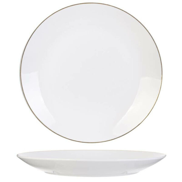 Assiette liseré doré 26cm