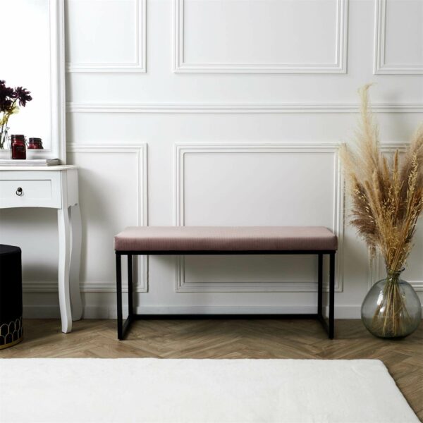 Banc velours rose