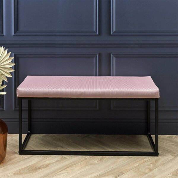 Banc velours rose