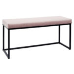 Banc velours rose