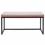 Banc velours rose