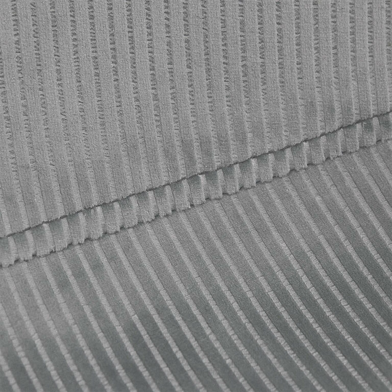 Chaise Velours Côtelé gris clair