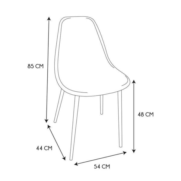 Chaise Velours Côtelé gris clair