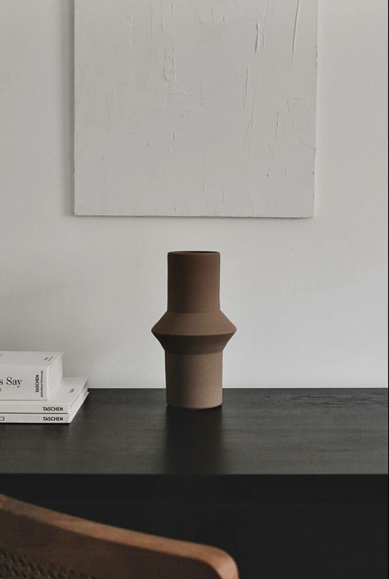Vase Géométrique marron
